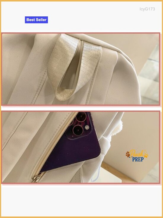 Kawaii Bunny Ear Backpack Daypack School Bookbag with Pendant main image 6